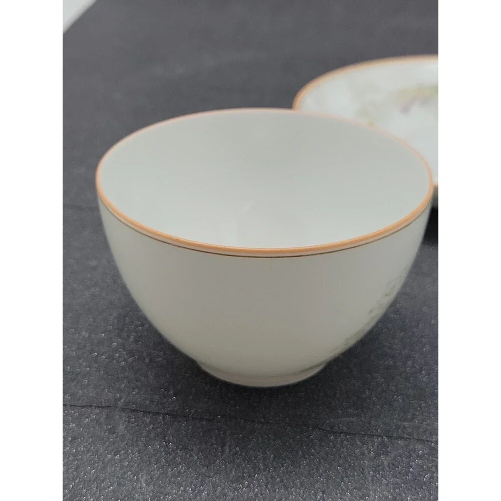 READ 2 ? Haviland Limoges ? Meadow Visitors Cup/Saucer Butterflies/Grasses
